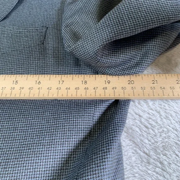 Canali Suit Jacket Mens 48 Gray Check 100% Wool Blazer Sport Coat Made In Italy